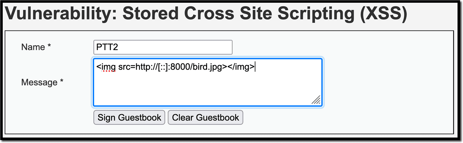 stored xss attack port scanning